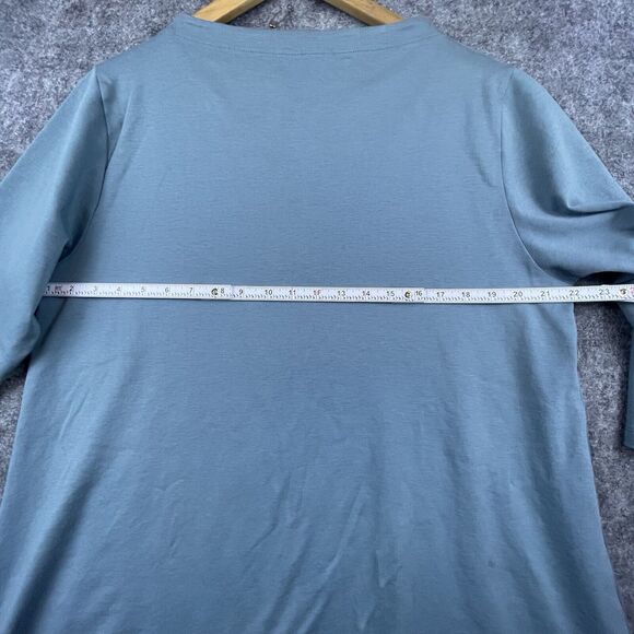 Iridium Dress Women Medium Blue Neutral Capsule Tunic Clean Lagenlook Minimalist - Picture 5 of 7